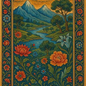 Indian Vintage Guler Art Style Illustration