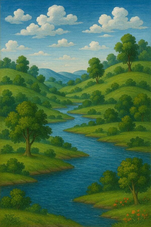 Indian Vintage Guler Art Style Illustration