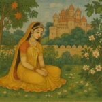 Sita In Ashok Vatika Guler Art Style Print