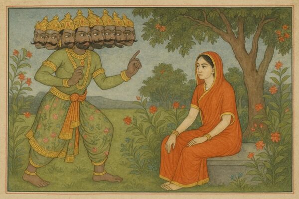 Ravana Adresses Sita Guler Art Style Print