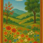 Indian Vintage Guler Art Style Illustration