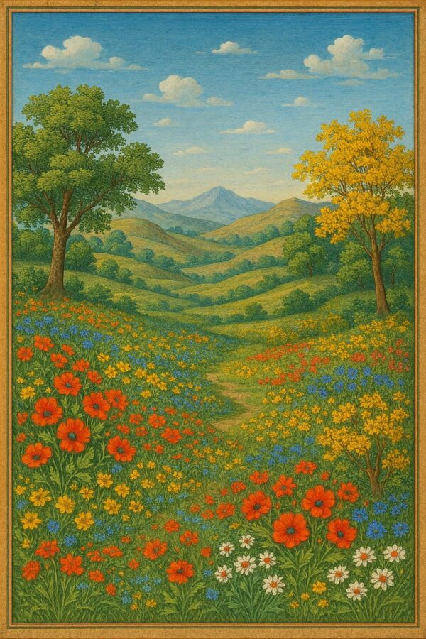 Indian Vintage Guler Art Style Illustration