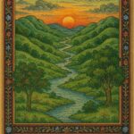 Indian Vintage Guler Art Style Illustration