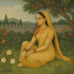 Sita In Ashok Vatika Guler Art Style Print