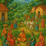 Indian Vintage Guler Art Style Illustration