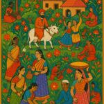 Indian Vintage Guler Art Style Illustration