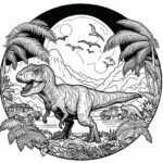 Jurassic World Colouring Page