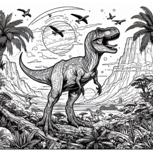 Jurassic World Colouring Page