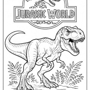 Jurassic World Colouring Page