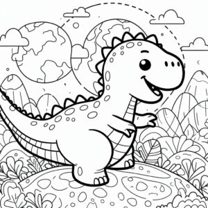 Jurassic World Colouring Page