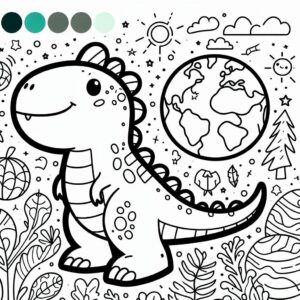 Jurassic World Colouring Page
