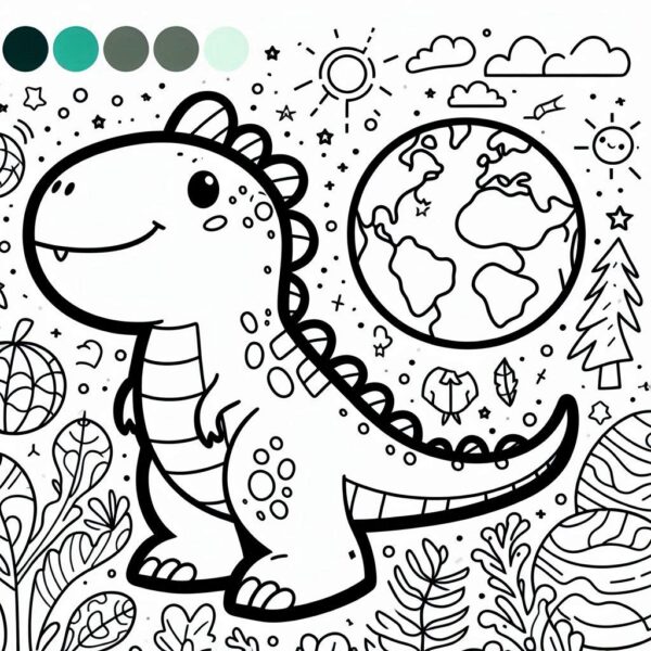 Jurassic World Colouring Page