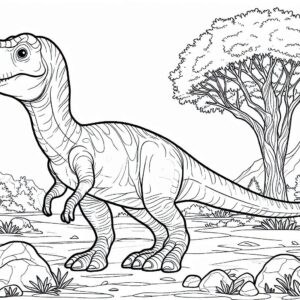 Jurassic World Colouring Page