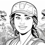 Jurassic World Colouring Page