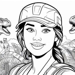 Jurassic World Colouring Page