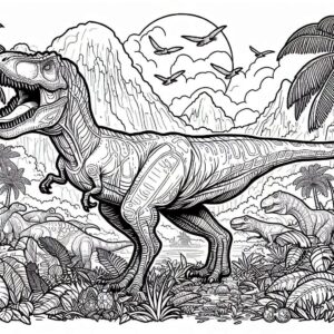Jurassic World Colouring Page