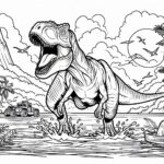 Jurassic World Colouring Page
