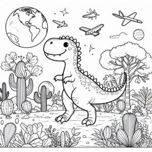 Jurassic World Colouring Page