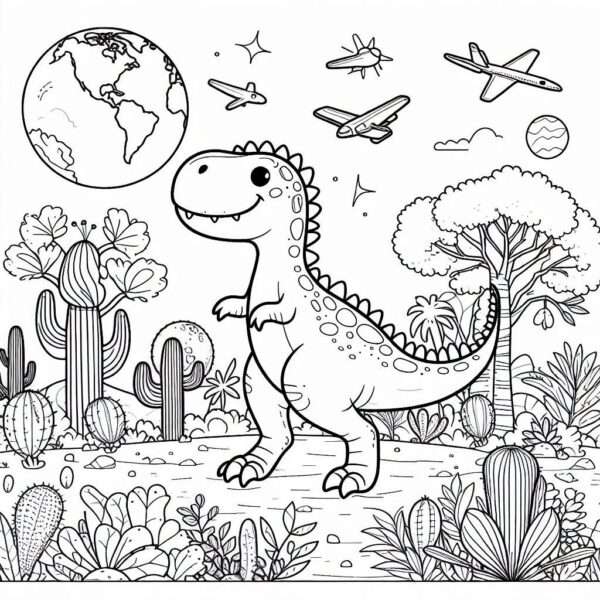 Jurassic World Colouring Page