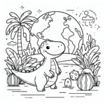 Jurassic World Colouring Page