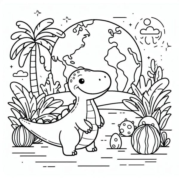 Jurassic World Colouring Page
