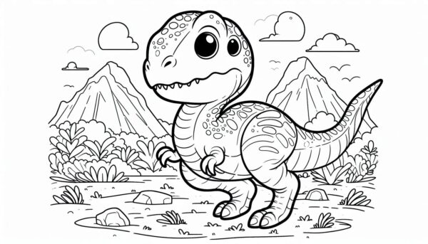 Jurassic World Colouring Page
