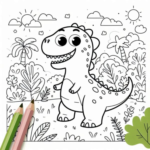 Jurassic World Colouring Page