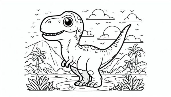 Jurassic World Colouring Page