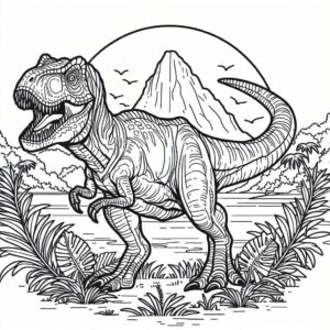 Jurassic World Colouring Page