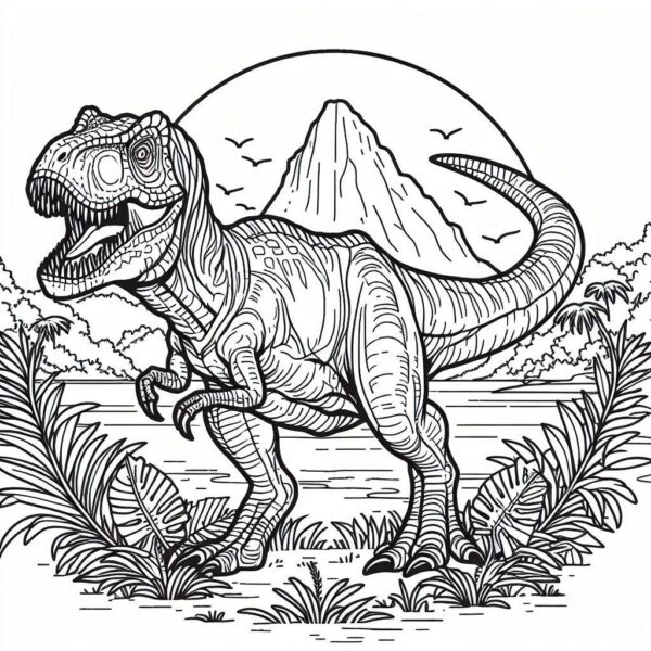 Jurassic World Colouring Page