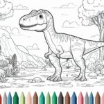 Jurassic World Colouring Page