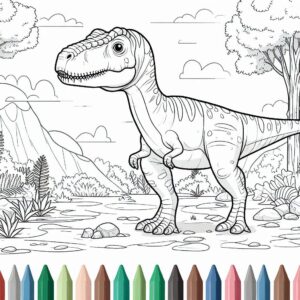 Jurassic World Colouring Page
