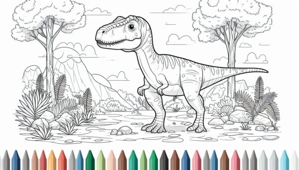 Jurassic World Colouring Page