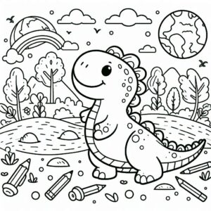 Jurassic World Colouring Page
