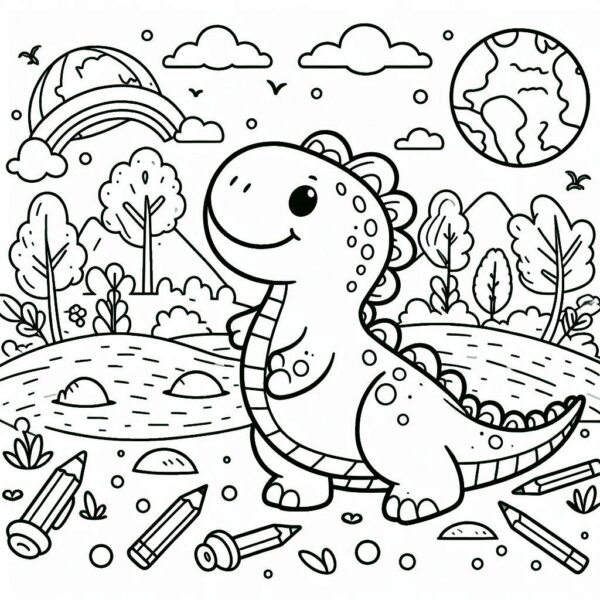 Jurassic World Colouring Page