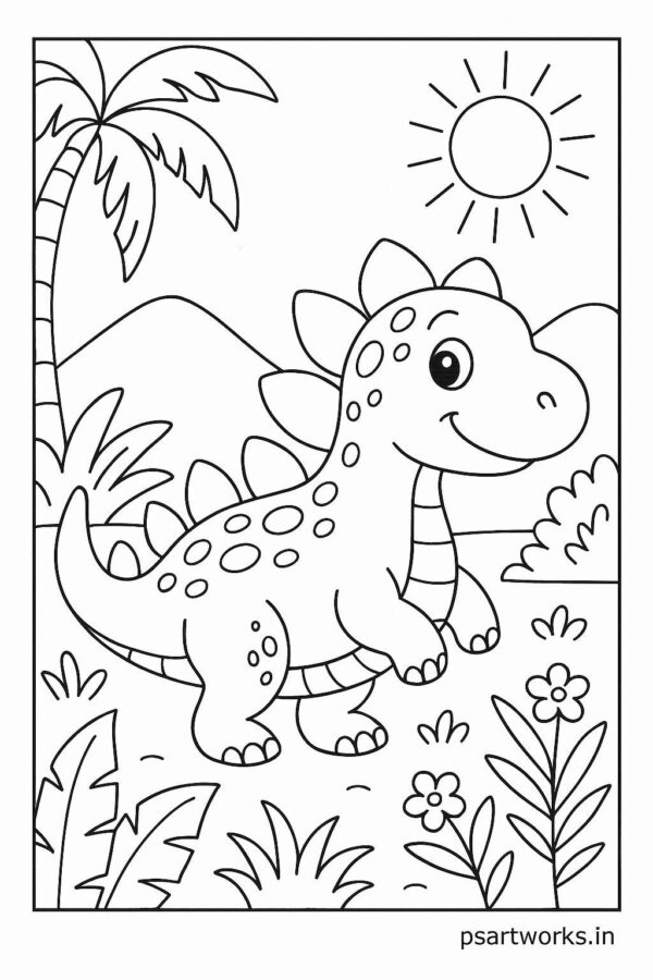 Jurassic World Colouring Page