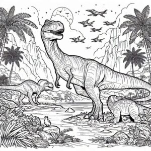 Jurassic World Colouring Page