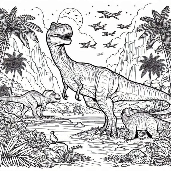 Jurassic World Colouring Page