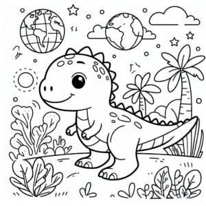 Jurassic World Colouring Page