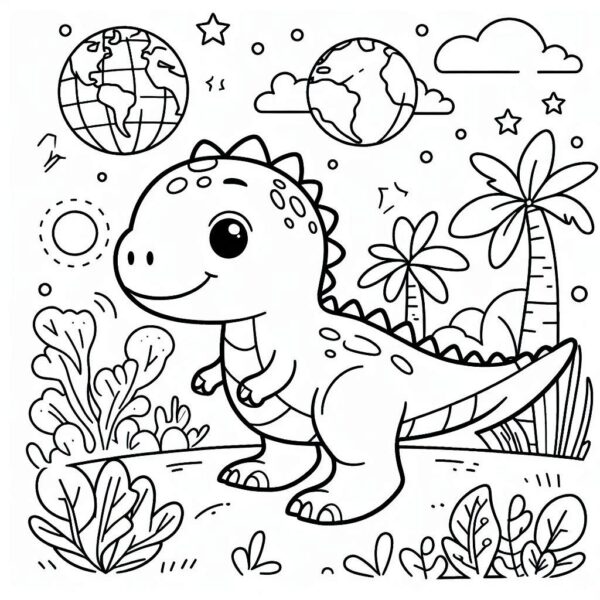 Jurassic World Colouring Page
