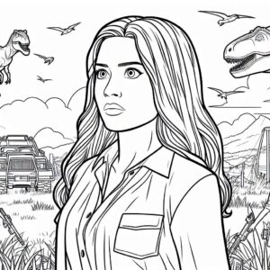 Jurassic World Colouring Page
