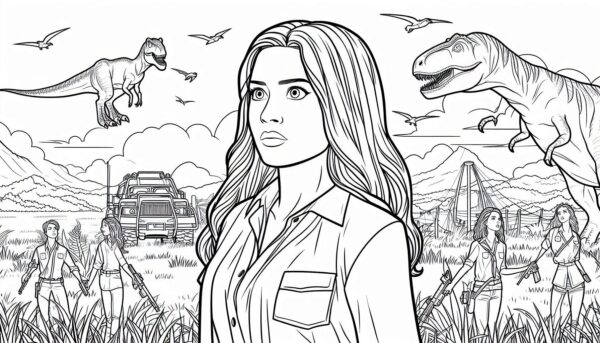 Jurassic World Colouring Page
