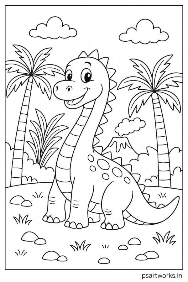 Jurassic World Colouring Page