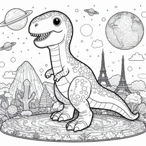 Jurassic World Colouring Page