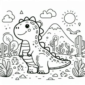 Jurassic World Colouring Page