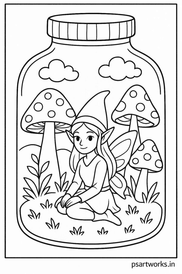 Life in a Jar kids Coloring Pages