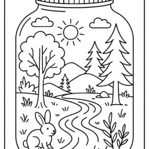 Life in a Jar kids Coloring Pages