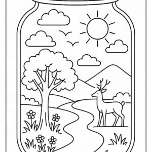 Life in a Jar kids Coloring Pages