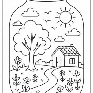 Life in a Jar kids Coloring Pages