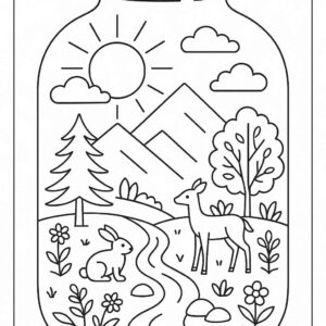 Life in a Jar kids Coloring Pages